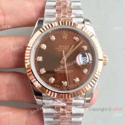 (EW) Replica Rolex Oyster Perpetual Datejust II 41mm Jubilee Watch 2-Tone Rose Gold ETA3255